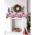thumbnail image 5 of Pink Christmas Mantel Scarf Fireplace Decorations for Living Room, Winter Snowman Pine Tree Snowflakes Fireplace Mantel Scarf Cover Runner for Halloween/Thanksgiving/Christmas Decor 90"x17", 5 of 6