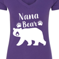 thumbnail image 4 of Inktastic Nana Bear in White Women's V-Neck T-Shirt, 4 of 5