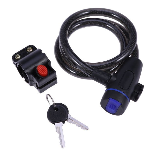 EeaseCA Colorful Lock Bike Cable Locks Road Bike Cycling Mountain Bike padlock Anti-Theft Chain Lock(Black)