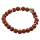thumbnail image 3 of Pulseras Espaciadoras de Cabeza de Plata de jaspe Rojo Natural jinwen, 3 of 5