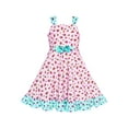 thumbnail image 1 of Girls Dress Tank Floral Bow Tie Summer Sundress 7 Years, 1 of 6