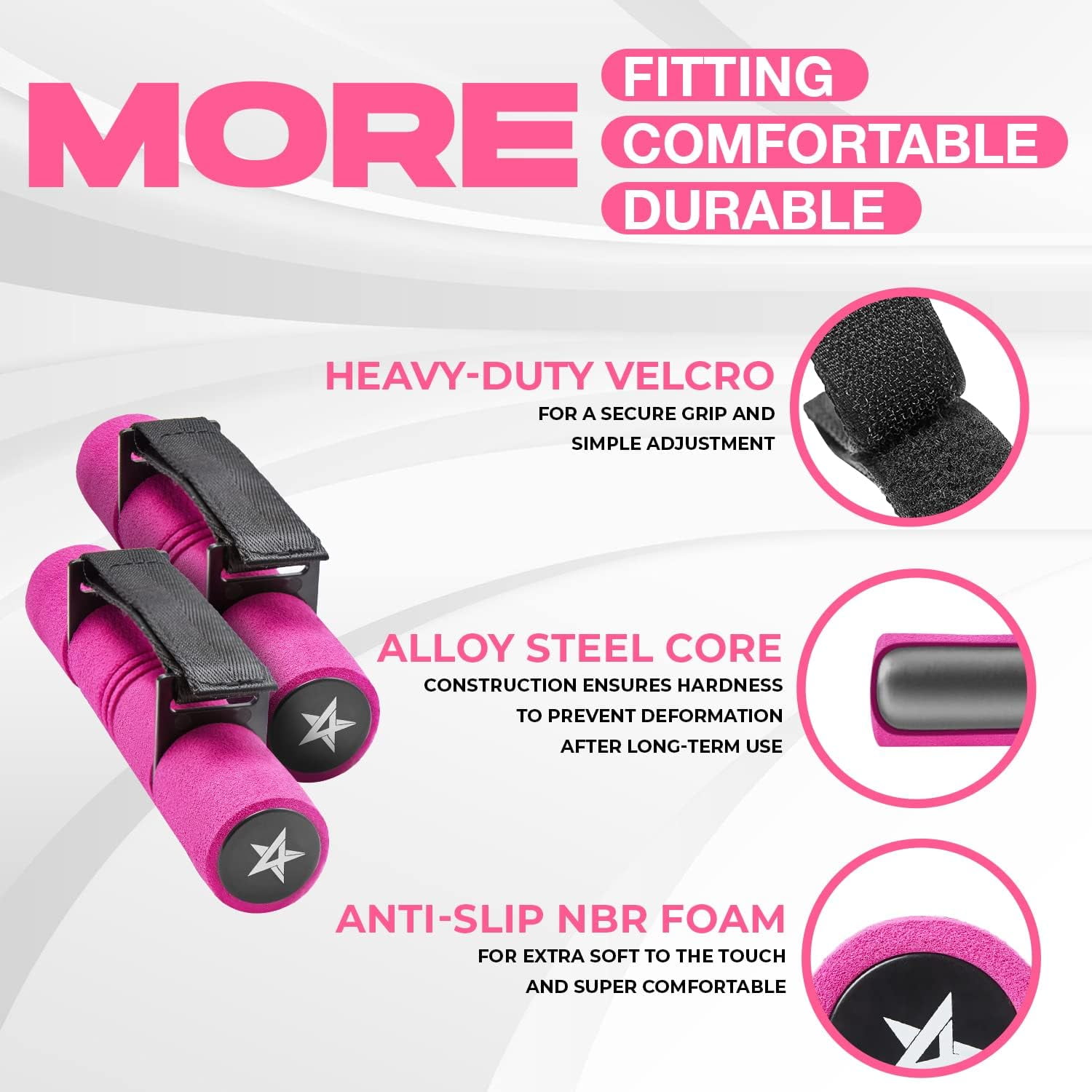 Yes4All Dumbbell Hand Weight Adjustable Strap (2lbs, 3 lbs, 4 lbs)