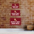 thumbnail image 2 of Classic Framed Plus Respect Quiet Work Areas Wall or Door Sign | Office Education and Library -Small, 2 of 8