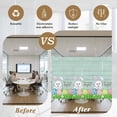 thumbnail image 5 of Easter Rabbits Window Privacy Film, Watercolor Eggs Cute Bunny Grass Flowers Blue Static Cling UV Sun Blocking Heat Control Window Tint Day and Night, Non-Adhesive One Way Privacy Cover 17.7''x39.3'', 5 of 7