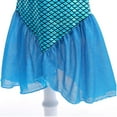 thumbnail image 5 of Princess Mermaid Costume for Little Girlswith Red Wig Birthday Party Dress, 5 of 7