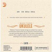 D'Addario EJ87B Titanium Ukulele Strings, Baritone
