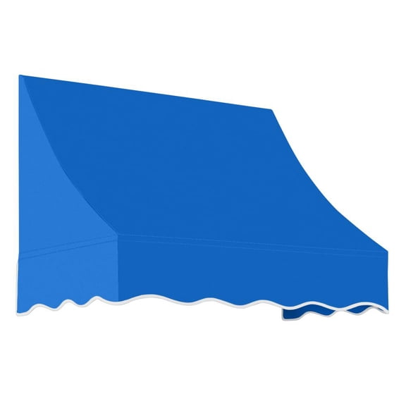 Awntech 4.375 ft Nantucket Fixed Awning Acrylic Fabric, Bright Blue