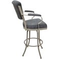 thumbnail image 2 of Miami - Extra Tall 34" Metal Bar Stools - Outlier Charcoal Fabric - Beige Frame, 2 of 3