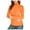 Orange, variant on Women's Long Sleeve Casual Lightweight Turtleneck Top Slim Fit Layer Shirts Orange, XL
