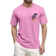 thumbnail image 3 of NAMTYQX Funny Shirts for Men Short Sleeve Crew Neck Cool Baggy Casual Lightweight Oversized Elasticated Graphic Lounges True Classic Tees Men Pink Size M, 3 of 5