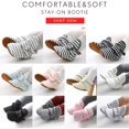 thumbnail image 6 of Baby Booties Newborn Boys Girls Fleece Boots Non Slip Grippers Stay On Slipper Socks Infant First Walker Winter Warm Crib Shoes, 6 of 7