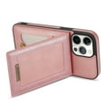 thumbnail image 7 of Dteck Leather Wallet Case for iPhone 13 Pro with RFID Blocking Card Slots Magnetic Button Kickstand Function Business Style Men Women Case For iPhone 13 Pro,Rosegold, 7 of 7