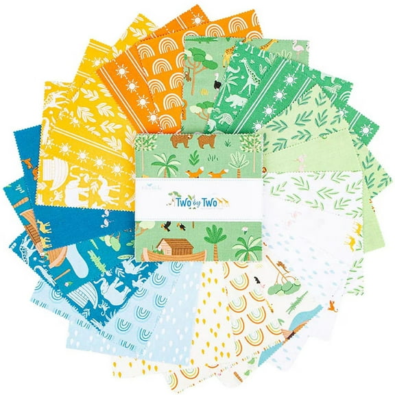 Two By Two Riley Blake Stacker by Cayla Naylor Design; 42 5-inch Precut Fabric Quilt Squares