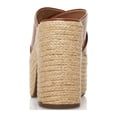 thumbnail image 2 of AQUA Womens Brown 2-1/2" Platform Comfort July Round Toe Block Heel Slip On Leather Espadrille Shoes 8.5, 2 of 4