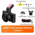 FZANJUN Cam Car DVR 24H HD 1296P Camera Dual Lens Video Recorder Black