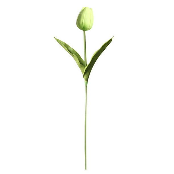 Bearachild Mini flor artificial, lirio único, tulipán, flor monarca, flor falsa de PU, decoración para el hogar y la Oficina, decoración para Flores artificiales verde Bearachild HA6563-09B