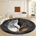 thumbnail image 1 of Washable Round Rug 4 ft, Dreamy Atmosphere Tree of Life Circle Rug for Bedroom Entryway, Ultra-Thin Non Slip Round Carpet for Dining Room Circular Carpets for Living Room Fantasy Art, 1 of 6