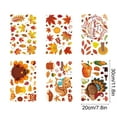 thumbnail image 3 of Elainilye Thanksgiving Window Clings, 6-Pack Maple Leaf Turkey Static Decals, Fall Seasonal Window Stickers for Home, Office Glass Decoration, A, 3 of 6