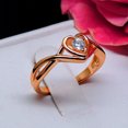 Christine Engagement Ring Promise Heart For Women Yellow or Rose Gold ...