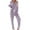 Purple, variant on FAIWAD 2 Piece Lounge Set Women Long Sleeve Button Down Tops and Elastic Pants Loungewear Comfy Sleepwear Soft Pjs Sets