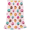 thumbnail image 2 of Pofeuu Colorful Donuts Print Ultra-Soft Micro Fleece Blanket,for Bed Or Sofa,All Season Throw Blankets Flannel Blanket-80"x60", 2 of 7