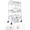 White, variant on 3-Tier Rolling Utility Cart with 4 Woven Baskets, Diaper Book Snack Cart, Storage Organizer for Nursery, Kitchen, Craft Room, Home SPA, Living Room, Metal Frame Trolley on Lockable Wheels, Brown