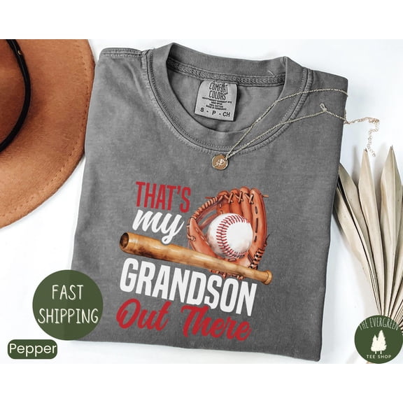 Velto Thats My Grandson Out There Baseball Fan Grandma Sports Gift T-Shirt Graphic Fullsize S-5XL Shirt