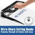 thumbnail image 4 of XOOL 3 Hole Punch, Desktop Hole Puncher 2-3 Holes Adjustable 40 Sheet Punch Capacity Metal Heavy Duty Paper Punch Black, 4 of 8