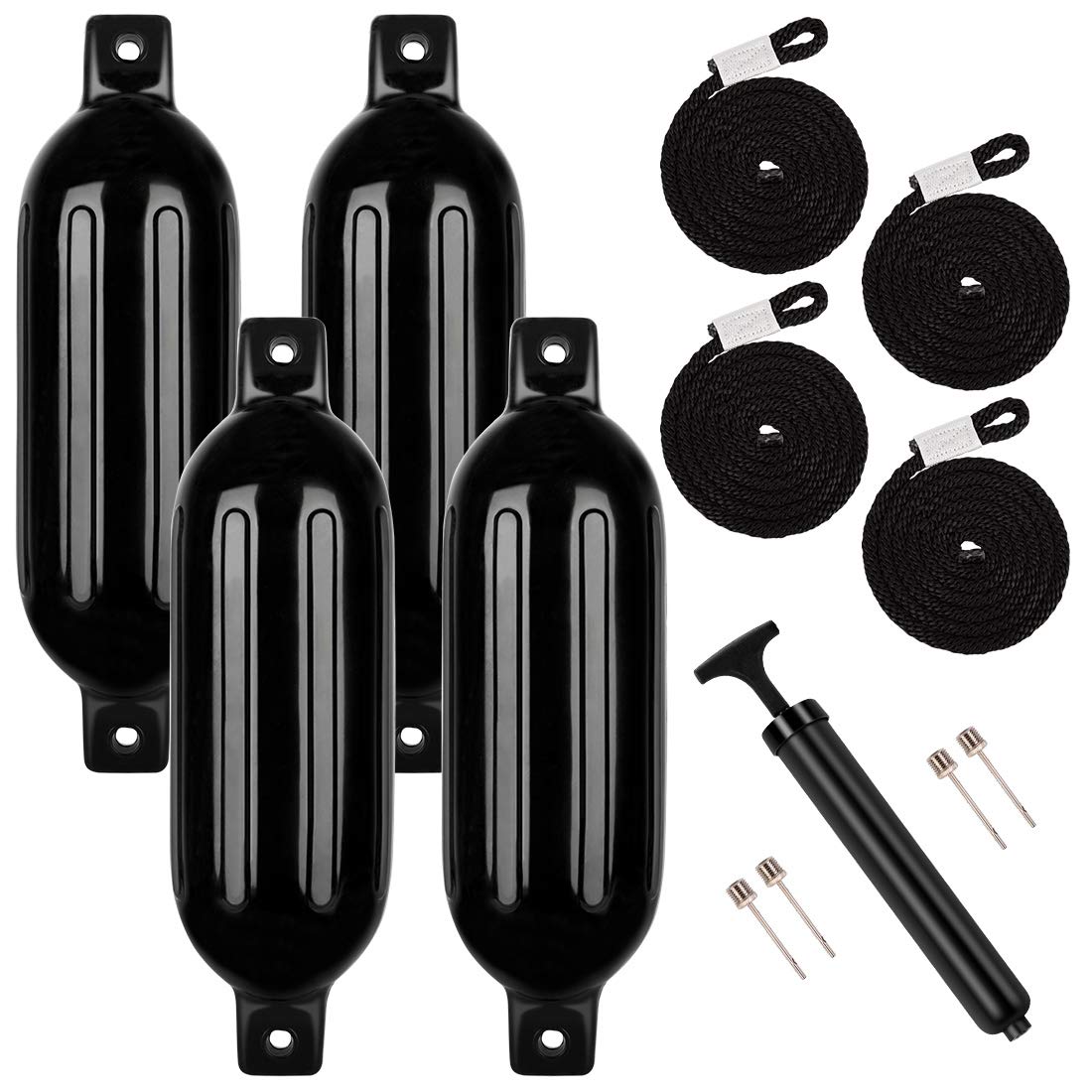 VIVOHOME Ribbed Marine Boat Fender for Bumper Shield Protection Pack of