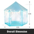 thumbnail image 2 of LELINTA Princess Fairy Tale Castle Play Tent,Portable Fun Perfect Hexagon Playhouse Toys(Large Play Tent,Pink/Blue), 2 of 8