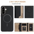 thumbnail image 4 of Decase Premium Flip Magnetic Wallet Case Compatible with Samsung Galaxy A36 5G, Shockproof RFID Wallet Protection Cover with Credit Card & Cash Slot,PC+TPU & PU Leather Hybrid Back Cover,Black, 4 of 12