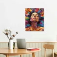 thumbnail image 3 of Shiartex African American Woman Wall Art Black Art Poster Graffiti Canvas Painting Picture for Living Room 16x20 in/12x16 in, 3 of 5