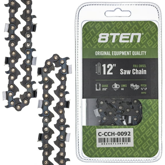 Full Chisel Chainsaw Chain 12 inch .050 3/8 LP 44DL Stihl Husqvarna Poulan 810-CCC2214H