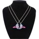 thumbnail image 3 of 2pcs Friendship Necklace Two Girls Necklaceplanet, Best Friend Birthday Gift Bff Necklace For 2---Product code 54368, 3 of 5
