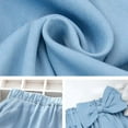 thumbnail image 5 of LIIPEE Girls Boys Jeans Pants Summer Loose Casual Bowknot Elastic Waist Straight Wide Leg Denim Pants Child Trendy Casual Wear Pants,Blue,2-3 Years, 5 of 5