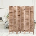 thumbnail image 2 of Costway 67'' High 6 Panel Room Divider Furniture Classic Venetian Wooden Slat Home Brown, 2 of 11