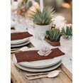 thumbnail image 6 of Cloth Napkins 1 Piece - 20x20 Inches, Dark Brown Washable Reusable Table Napkins, Vintage Country Monochrome Chocolate Color Soft & Absortbent Dining Napkin for Party Wedding Hotel Restaurant, 6 of 8