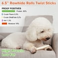 Dog Rawhide Rolls Twist Sticks Dog Chew Treats Natural Flavor 6.5 Inch