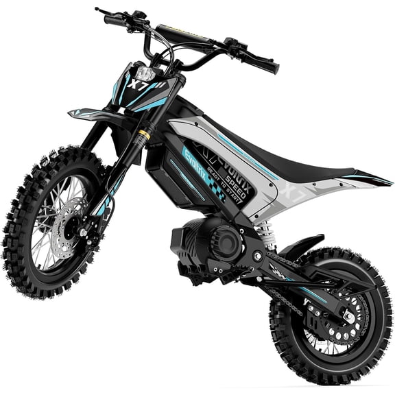 Evoltrix Electric Dirt Bike for Adult and Teens, 4500W Motor 45MPH E Dirt Bike 48V 21AH Battery 40-Miles Long Range Off-Road Dirt Bike With Hydraulic Brakes and Full Suspensions 14"/12" Fat Tire