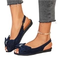 thumbnail image 6 of GERsome Flats for Women Open Toe Slingback Slip-On Ballet Flats Work Office Dress Shoes Comfort Walking, Size 7.5, 6 of 9