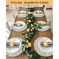 thumbnail image 4 of 13 Inch Round Placemats Set of 6, Green Christmas Non Slip Heat Insulation PP Table Mats, Snowflakes Xmas Winter New Year Washable Place Mats for Kitchen Dining Party Table Decor, 4 of 7