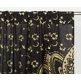 thumbnail image 4 of Pop Popular Handicrafts Printed Curtains Panels Set of 2 Indian Hippie Bohemian Beautiful Ombre Color Mandala Curtain Panels Black Gold, 4 of 5