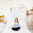thumbnail image 5 of STAHMFOVER sequins Kids Bed Canopy for Girls Baby Crib Fairy Dream Princess Bed Canopy Hanging Mosquito Net Reading Nook Canopies Room Decor, 5 of 8