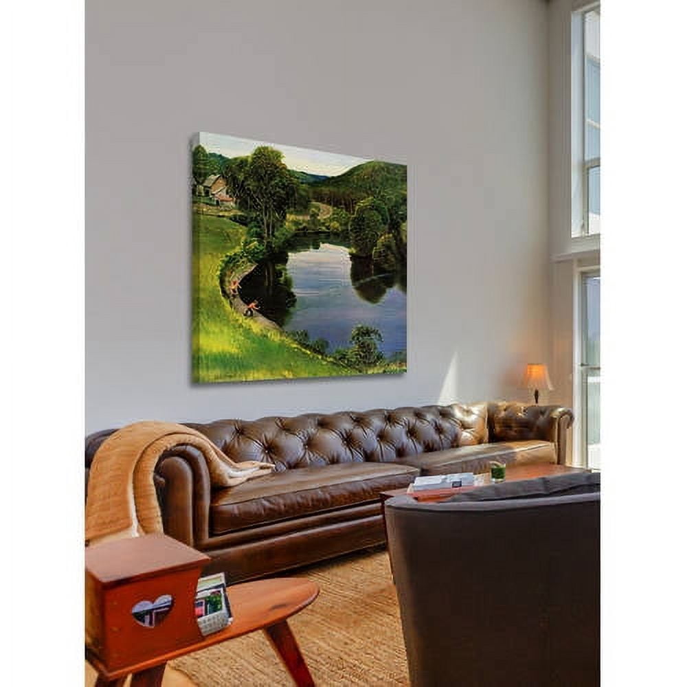 "Skipping Stones" Painting Print on Wrapped Canvas