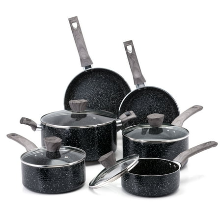 Mainstays Black Speckle 10 Pc Set