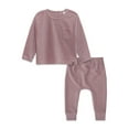 thumbnail image 2 of Modern Moments by Gerber Baby Boy or Girl Gender Neutral Long Sleeve Velour Top & Pant, 2-Piece Outfit Set, Sizes 0/3-24 Months, 2 of 10