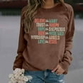 thumbnail image 2 of Christmas Print Women's Hoodless Sweatshirt Fashion Casual Loose Fit Long Sleeve Letter Graphic Round Neck Pullover Top, 2 of 2