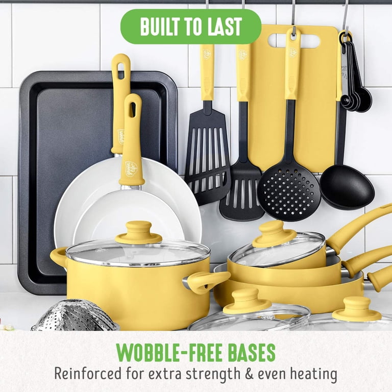 Free Shipping! GreenLife 18-Piece Ceramic Nonstick Cookware Set
