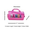 thumbnail image 4 of Dance Duffle Bag for Girls, Water-resistant Kids Travel Bag with Adjustable Carry On and Handy Pouch, Dance Accessories For Girls (Fuchsia/Multi), 4 of 9