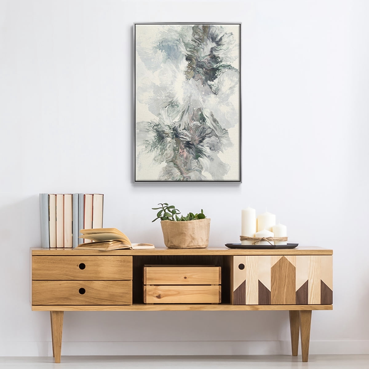 Dancing With Passion Framed Premium Gallery Wrapped Canvas - Ready to Hang - 27 x 41 - Silver Floating Frame